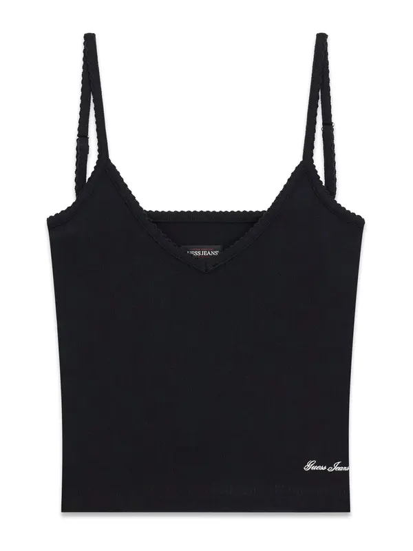 GUESS JEANS GUESS JEANS Top  črna / bela