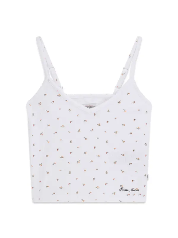 GUESS JEANS GUESS JEANS Top 'POINTELLE'  rumena / kaki / korala / bela