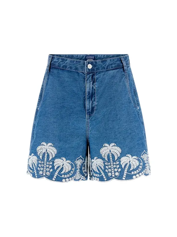 GUESS GUESS Kavbojke 'PILAR'  moder denim / bela