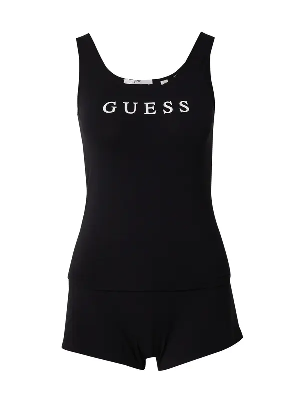 GUESS GUESS Kratke hlače za spanje 'CARRIE'  svetlo siva / črna / bela