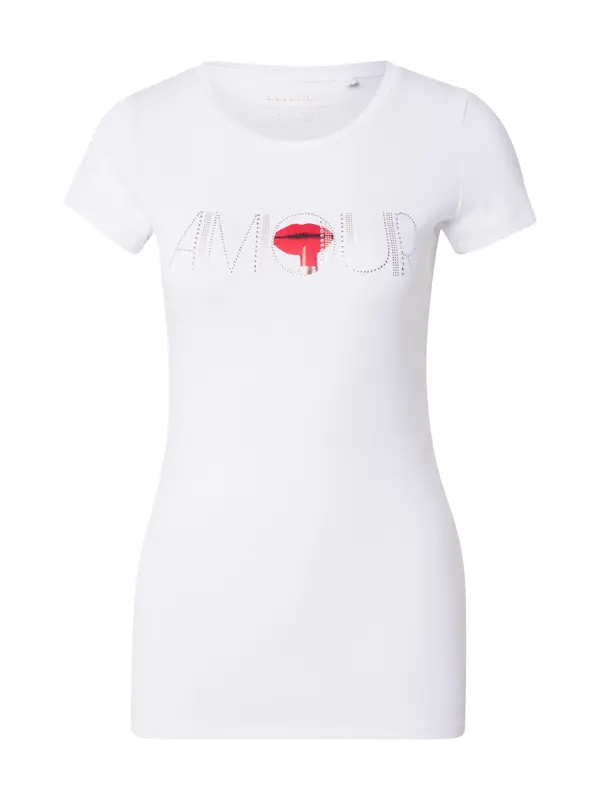 GUESS GUESS Majica 'Amour'  rdeča / transparentna / bela