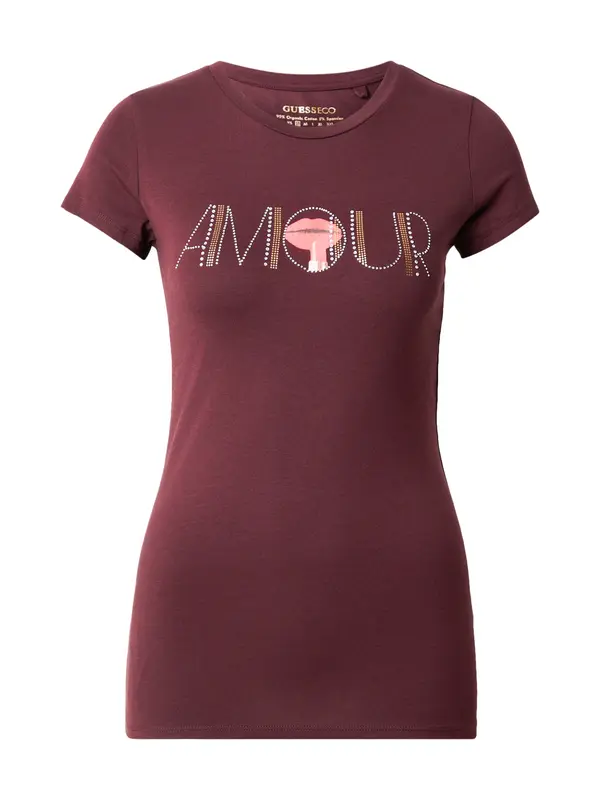 GUESS GUESS Majica 'AMOUR'  zlata / ciklama / roza / srebrna