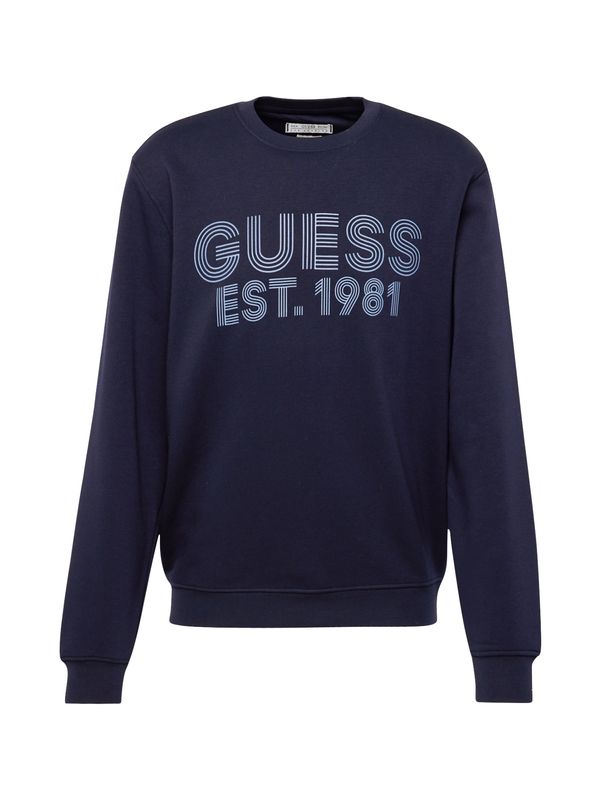 GUESS GUESS Majica 'BEAU'  mornarska / svetlo modra