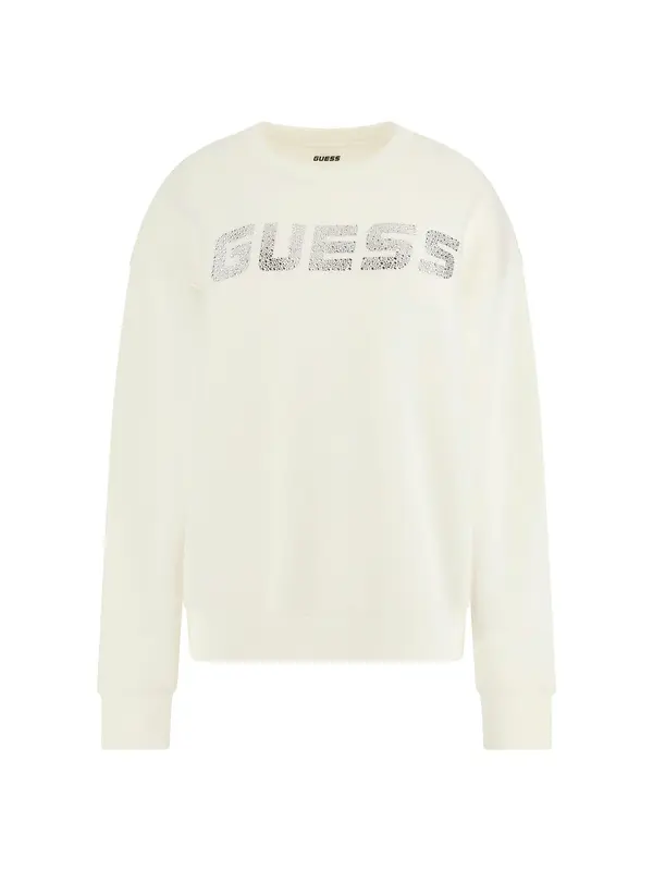 GUESS GUESS Majica 'Cecilia'  srebrna / bela