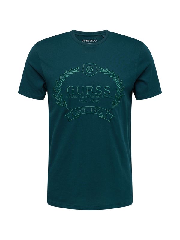 GUESS GUESS Majica 'CLASSIC'  smaragd / temno zelena