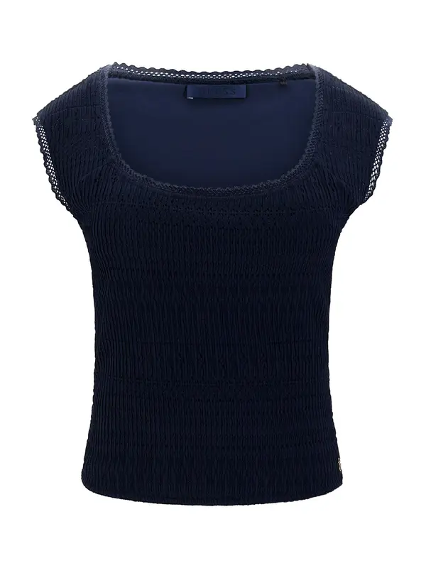 GUESS GUESS Majica 'ELISABETTE'  temno modra