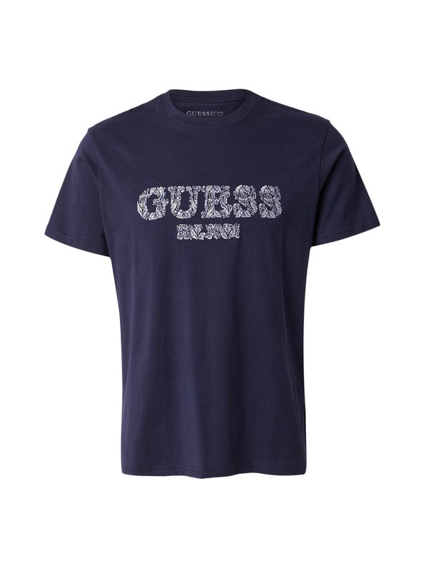 GUESS GUESS Majica  golobje modra / temno modra / bela