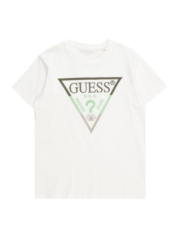 GUESS GUESS Majica  greige / oliva / svetlo zelena / bela