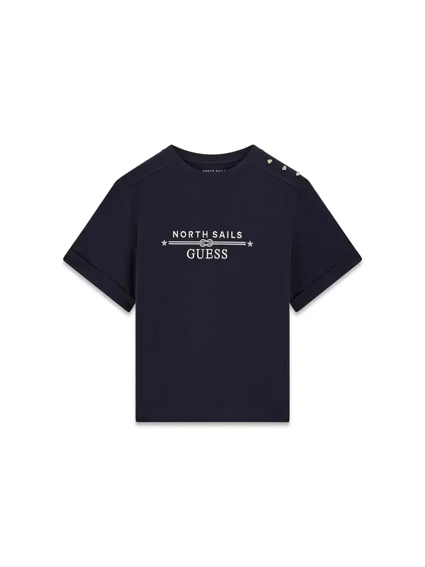 GUESS GUESS Majica 'Guess x North Sails'  slonovina / marine