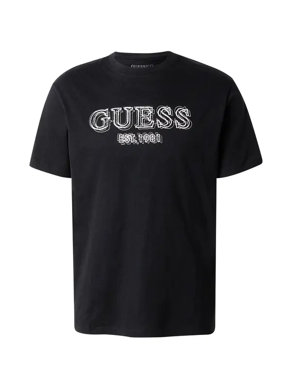 GUESS GUESS Majica  kit / črna / bela