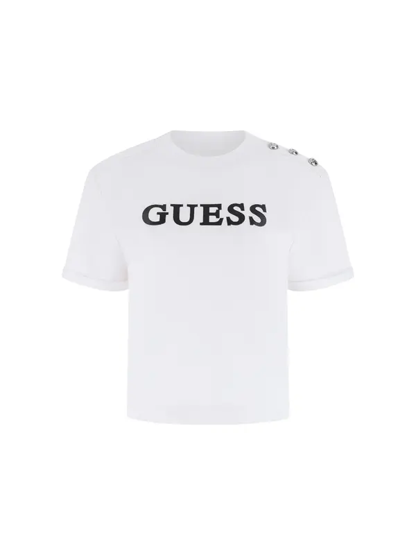 GUESS GUESS Majica 'Marina'  črna / bela