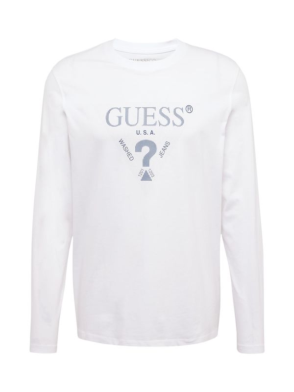 GUESS GUESS Majica  marine / bela / off-bela