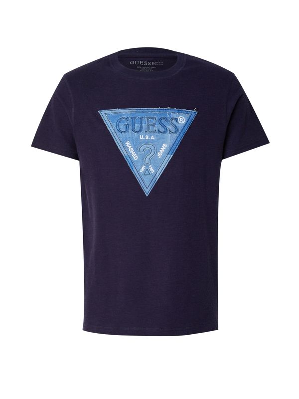 GUESS GUESS Majica  marine / moder denim / bela