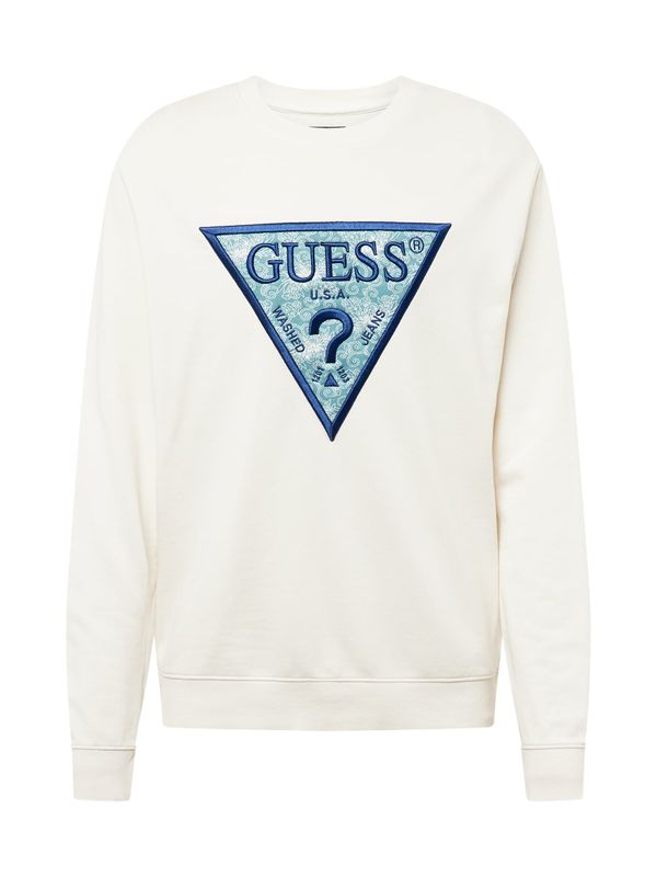 GUESS GUESS Majica  marine / nebeško modra / off-bela