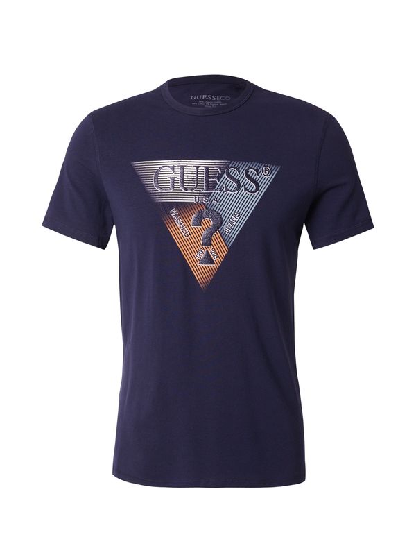 GUESS GUESS Majica  marine / svetlo modra / oranžna / bela