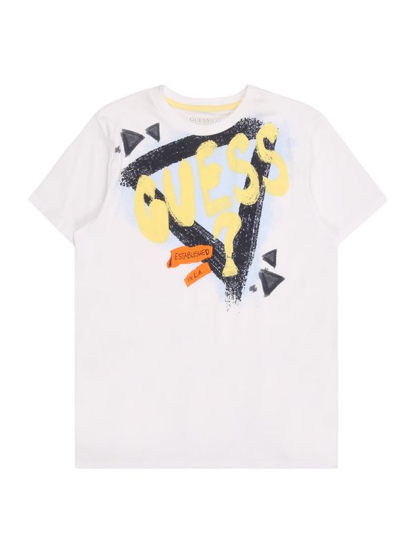 GUESS GUESS Majica  marine / svetlo rumena / jastog / bela