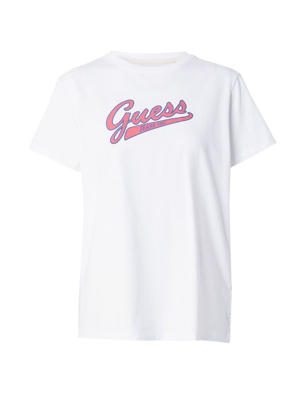 GUESS GUESS Majica  modra / pastelno rdeča / bela