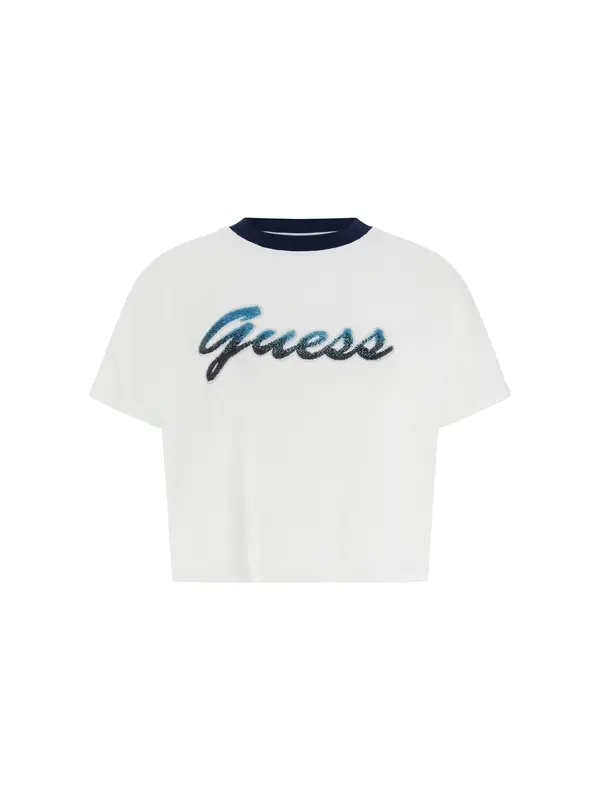 GUESS GUESS Majica  mornarska / cijansko modra / bela