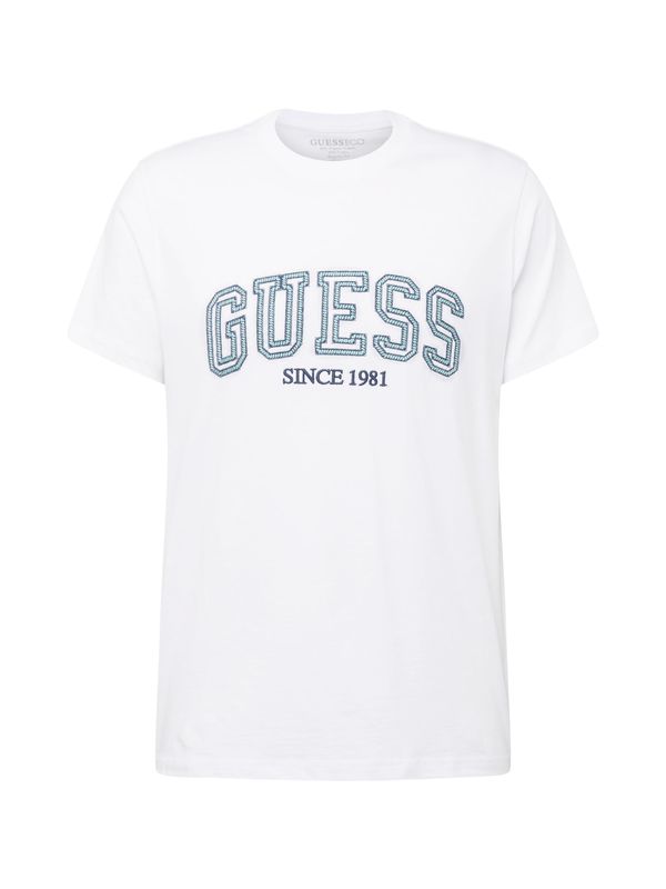 GUESS GUESS Majica  mornarska / pastelno modra / bela