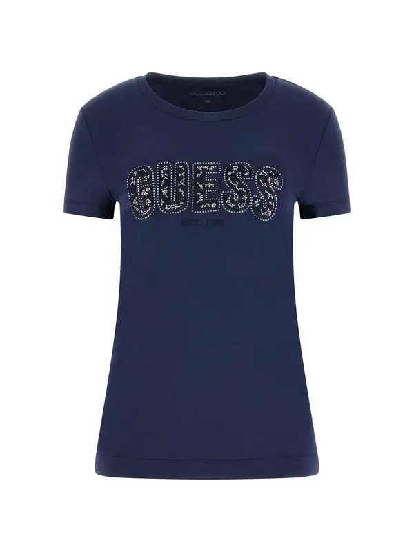 GUESS GUESS Majica  mornarska / srebrna