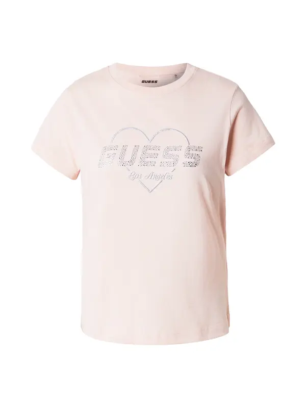GUESS GUESS Majica 'NARCISO'  pastelno roza / srebrna