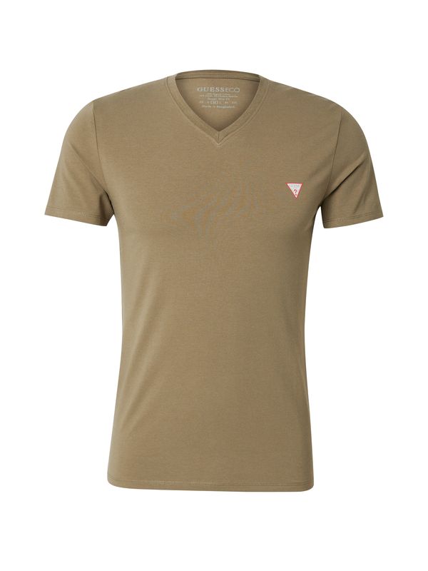 GUESS GUESS Majica  oliva / rdeča / off-bela