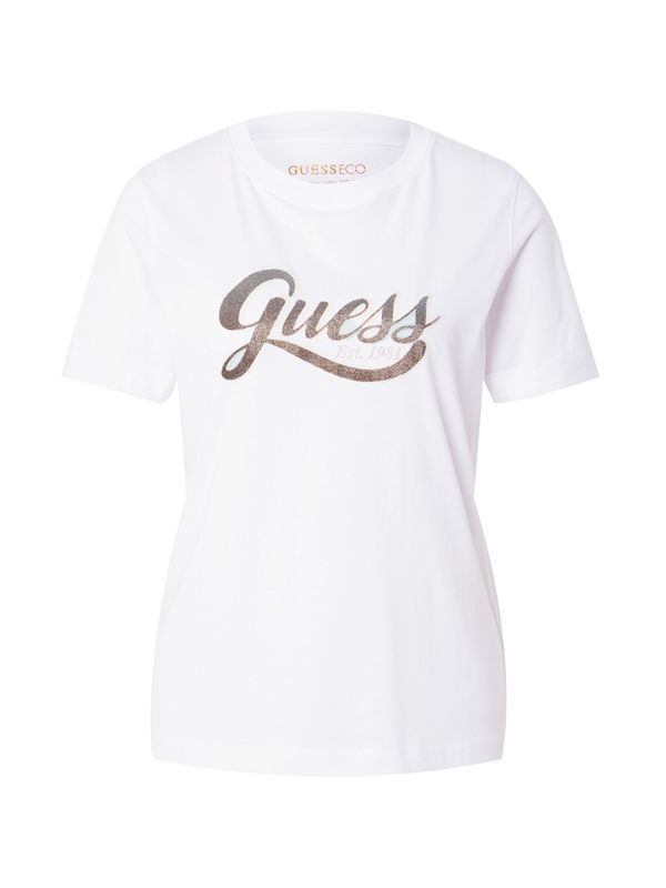 GUESS GUESS Majica  pastelno modra / pastelno rumena / barva blata / bela