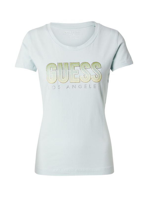 GUESS GUESS Majica  pastelno modra / žafran / zlata / srebrna