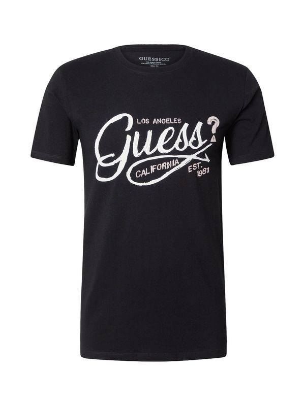 GUESS GUESS Majica  puder / črna / bela