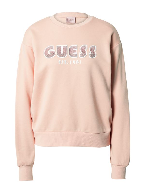 GUESS GUESS Majica  puder / transparentna / bela