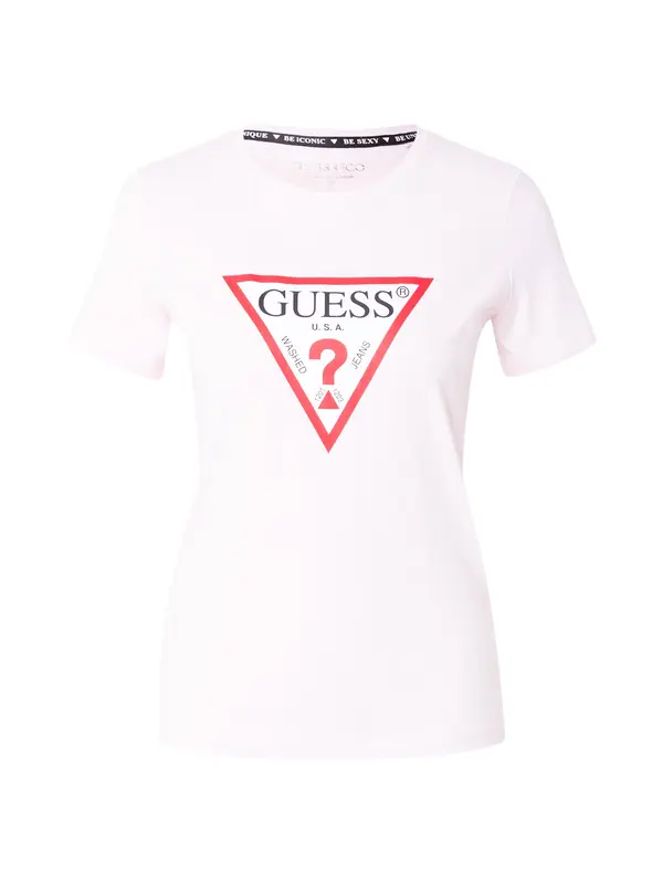 GUESS GUESS Majica  roza / živo rdeča / črna