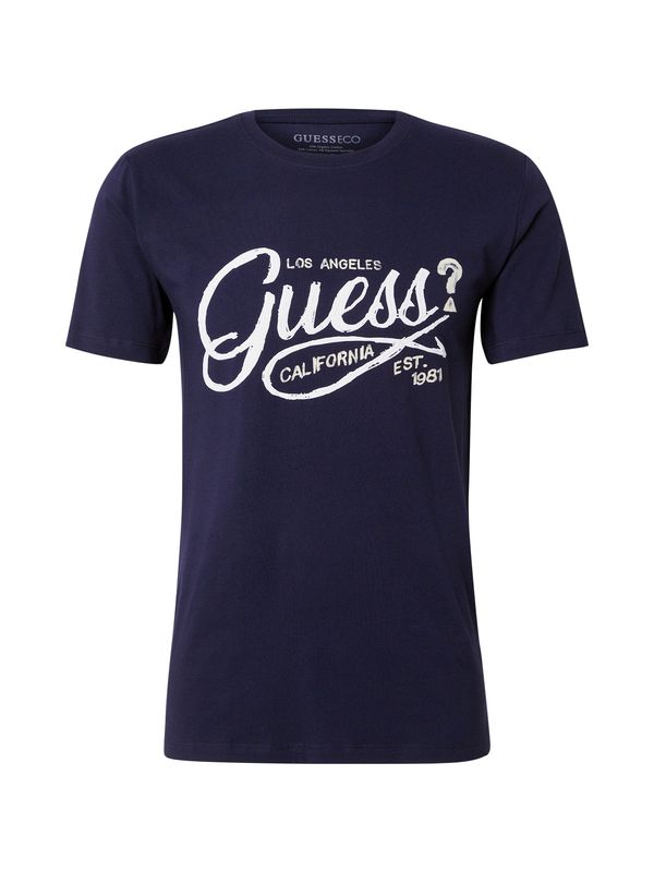 GUESS GUESS Majica  šampanjec / temno modra / bela