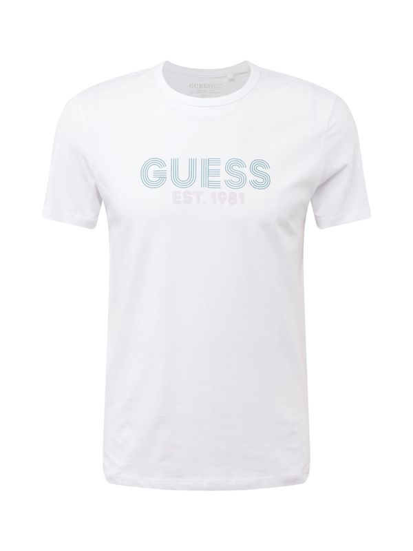 GUESS GUESS Majica  svetlo modra / bela