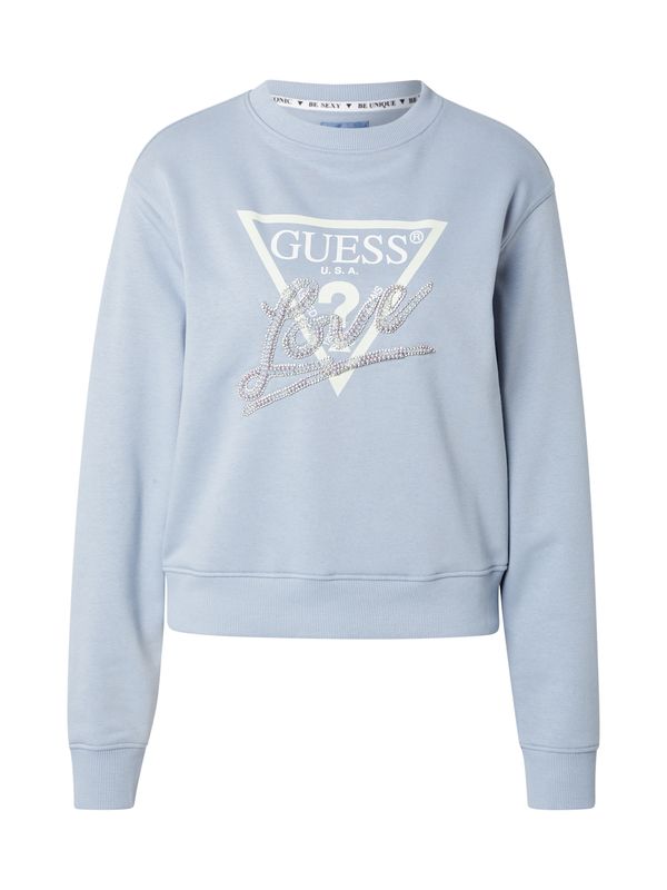 GUESS GUESS Majica  svetlo modra / bela