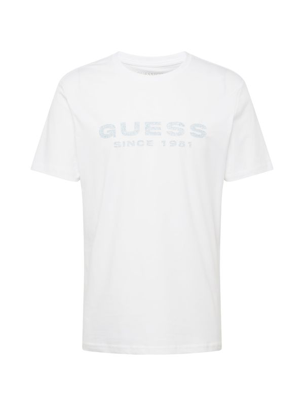 GUESS GUESS Majica  svetlo modra / bela