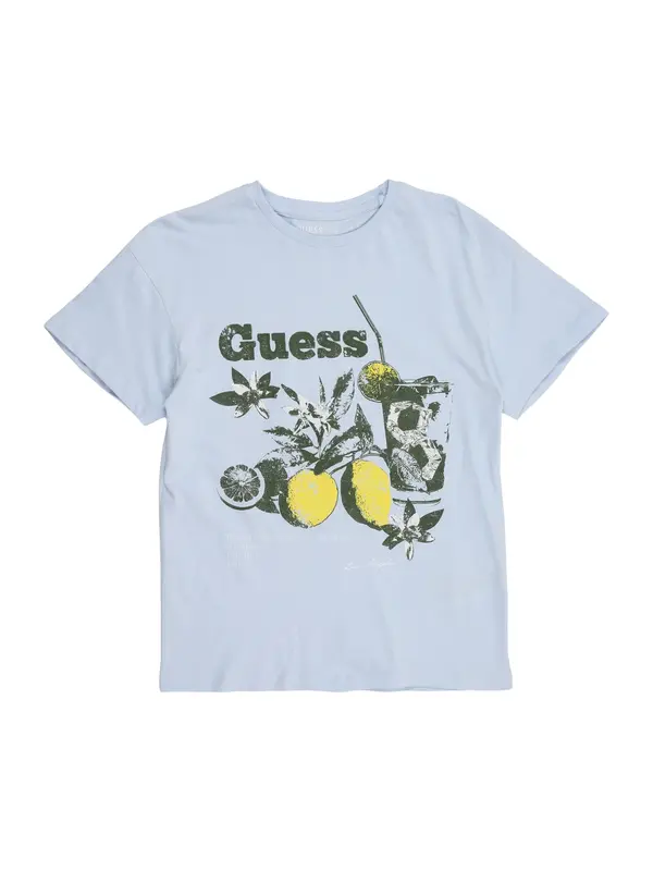 GUESS GUESS Majica  svetlo modra / rumena / črna / bela