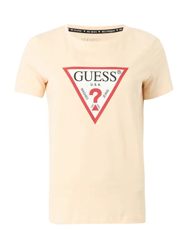 GUESS GUESS Majica  svetlo rumena / oksid / črna / off-bela