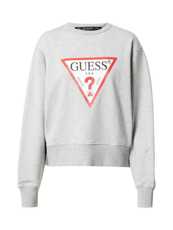 GUESS GUESS Majica  svetlo siva / rdeča / bela