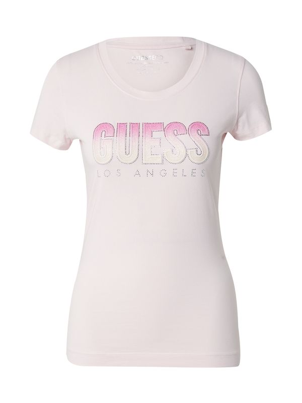 GUESS GUESS Majica  svetlo siva / svetlo roza / temno roza