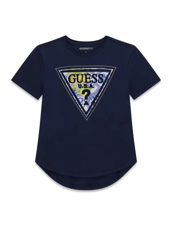 GUESS GUESS Majica  temno modra / limona / zelena / off-bela