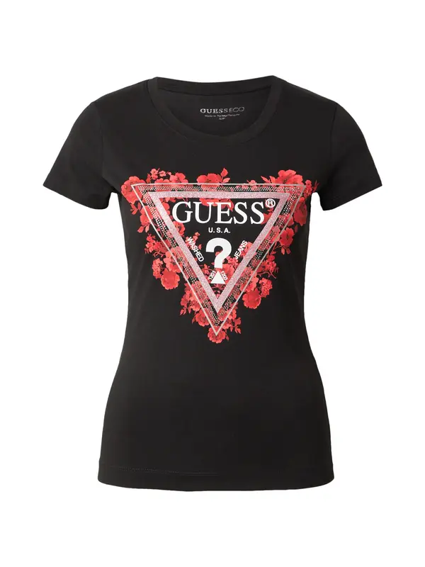 GUESS GUESS Majica  vijolična / melona / črna / bela