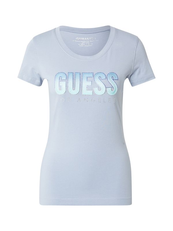 GUESS GUESS Majica  voda / golobje modra / transparentna