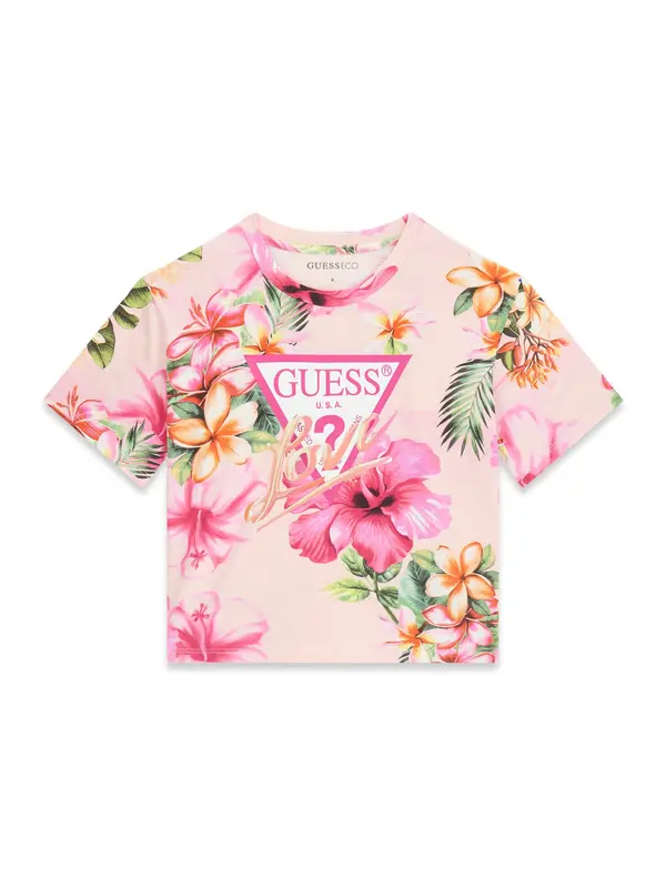 GUESS GUESS Majica  zelena / roza / svetlo roza / bela