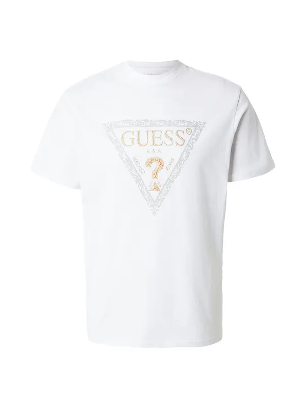 GUESS GUESS Majica  zlata / siva / bela