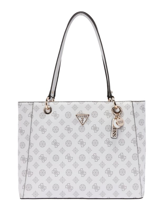 GUESS GUESS Nakupovalna torba 'NOELLE'  svetlo siva / bela
