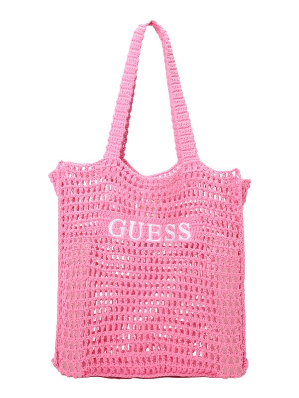 GUESS GUESS Nakupovalna torba  roza / bela