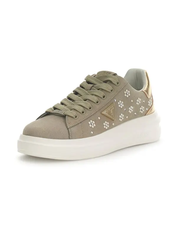 GUESS GUESS Nizke superge 'ELBINA12'  zlata / temno siva / transparentna / biserno bela