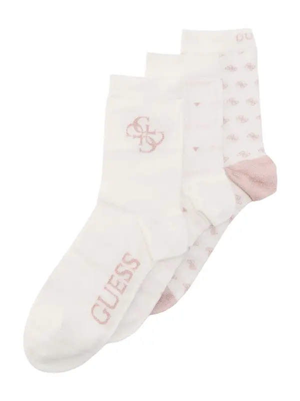 GUESS GUESS Nogavice  roza / bela