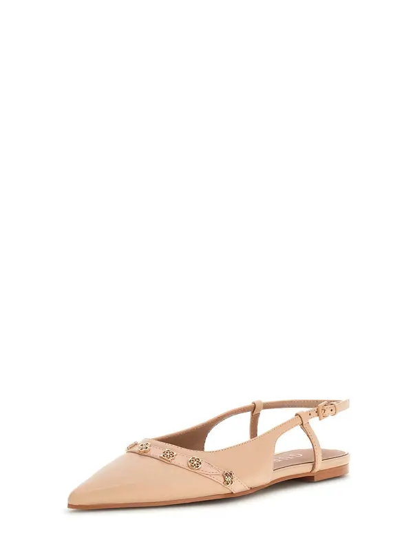 GUESS GUESS Odprte balerinke 'DORLEE'  nude