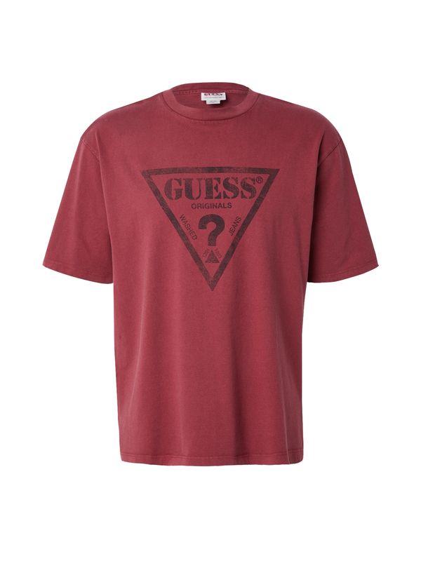 GUESS Originals GUESS Originals Majica  vinsko rdeča / črna